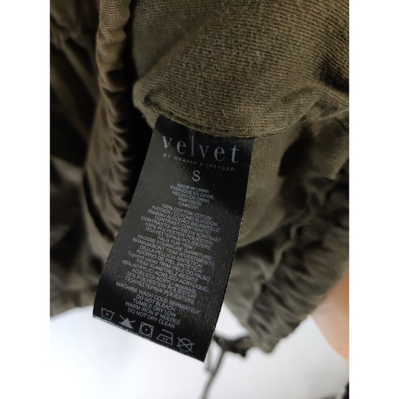 3/$20 Velvet By Graham Spencer Womens Green Fur Hoodie Full Zip Utility Vest S - Picture 12 of 12